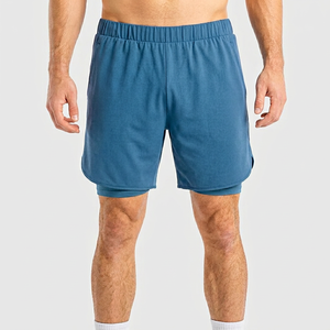 Double <b>Layer</b> Shorts Men Breathable Stretch Athletic Casual Sports Wear Custom Size Available - Product Image 1