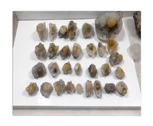 Bola de Fluorita Amarilla Natural sobre Lote de Minerales de Cuarzo MM, Hermosos Especímenes de Cristal para Exhibición, Colección, Sanación, Regalo Premium - Product Image 1