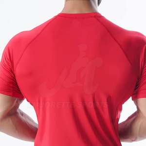 High Quality Stretch Jersey Men <b>Muscles</b> Fit <b>T</b> <b>Shirts</b> With Breathable Comfortable Shape For Gym Training Exercise - Product Image 5