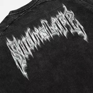 Camiseta Unisex de Algodón y Bambú con Lavado Ácido, Corte Oversize, Hombros Caídos, Diseño Recortado y Estampado Personalizado - Product Image 3