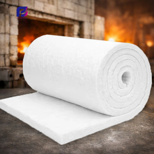 Manta de Fibra Cerámica 1260C de 7mm, Rollo de Aislamiento Térmico <span class=keywords><strong>para</strong></span> Horno, Tubo de Horno, Fibra Resistente al Fuego y al Calor - Product Image 1