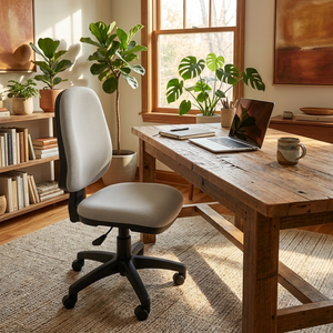 Siracusa Modern Office Chair Ergonomic Leather and Fabric Executive Chair with Adjustable Height and Headrest Mesh Iron Design - Product Image 4