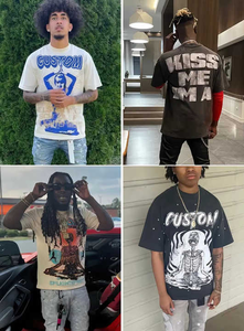 เสื้อยืดผ้าฝ้าย100% สำหรับผู้ชายเสื้อยืดวินเทจว่างเปล่าออกแบบได้ตามต้องการ - Product Image 6