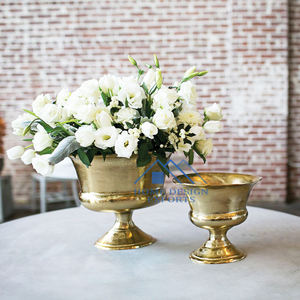 Florero de metal de aluminio con buen acabado 2025 para mesa de boda y decoración del hogar - Product Image 3