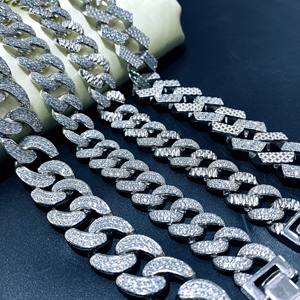 Alta calidad 925 Plata de Ley VVS Moissanite Iced Tennis Chain Unisex 16mm Baguette Link IGI Certified Hip Hop Style Gold - Product Image 6