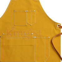 Tablier de barbier en tissu denim conçu sur mesure pour hommes Cape de salon de beauté et de coiffure