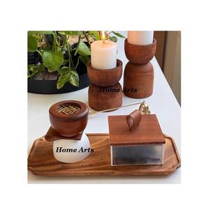 Brûleur Bakhoor en fer et bois avec boîte en acrylique Brûleur d'encens de qualité de luxe Dernière conception Forme personnalisée Mabkhar - Product Image 1