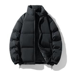 Streetwear à la mode manteau d'hiver OEM disponible vestes coupe décontractée logo personnalisé col montant hommes vestes bouffantes - Product Image 1
