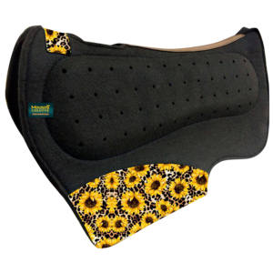 Sudadero Táctico para Caballo Occidental, Diseño Contorneado, Alivio para el Cuello, Parche de Cuero con Estampado de Piel de Leopardo - Product Image 3