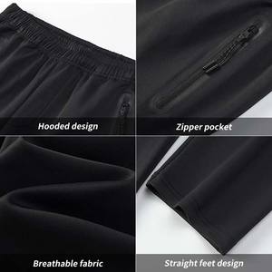 Venta caliente precio barato personalizado OEM liso Color sólido cremallera completa chaqueta con capucha Jogger conjunto de dos piezas chándal personalizado para hombres - Product Image 6