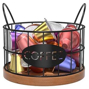 Metal Decorative Cup Iron Metal Golden Powder Coated Coffee Pod <b>Tea</b> Storage Holder Cup at Discounted Price - Product Image 2