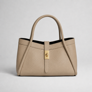 Bolso tote de cuero genuino italiano con bolsa interior desmontable-PM696 - Product Image 4