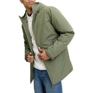2025 Winter Men's Casual Jackets Warm Padded Hooded Windbreaker Parka Plus Size Coats Thick Down Jacket Windproof <b>Gilet</b> OEM - Product Image 4