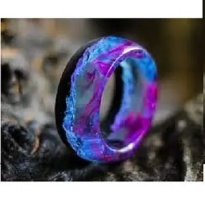 wholesale Fashion Best Selling Acid Acrylic cellulose Acetate Simple diamond colorful resin ring