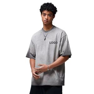 Camiseta de Verano de Moda para Hombre, Camiseta Corta Extra Grande Personalizada con Serigrafía, Camisetas Desteñidas por el Sol para Camisetas Personalizadas - Product Image 1