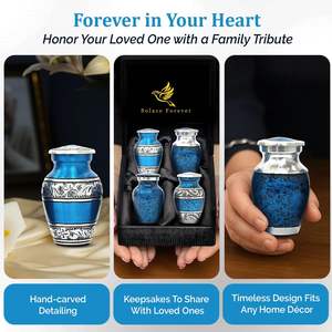 Urnas pequeñas y elegantes para recuerdo de cenizas humanas, urna de cremación elegante, urna pequeña, recuerdos para mujeres, Mini urnas para cenizas para humanos - Product Image 5