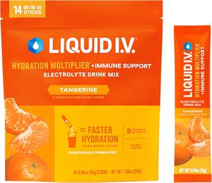 ของเหลวทางหลอดเลือดดำ สารเพิ่มความชุ่มชื้น + สารเสริมภูมิคุ้มกัน - กลิ่นส้มแมนดาริน |   ผงเครื่องดื่มเกลือแร่ |   1 แพ็ค (14 หน่วยบริโภค) - Product Image 1