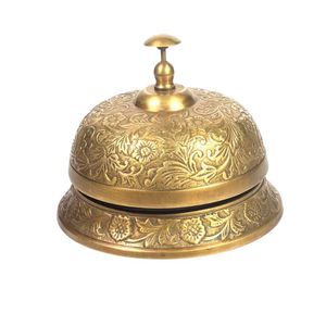 Campana de mano de latón de aleación Premium, decoración náutica antigua clásica, mango de madera hecho a mano, regalo novedoso, campana escolar, artículo coleccionable - Product Image 1