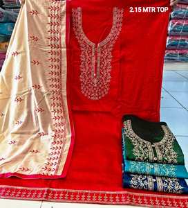 ชุดสูท salwar kameez สำหรับผู้หญิงชุดปาร์ตี้อินเดียและปากีสถานปักด้วยมือขนาดฟรีไซส์ดีไซน์ทันสมัย - Product Image 2