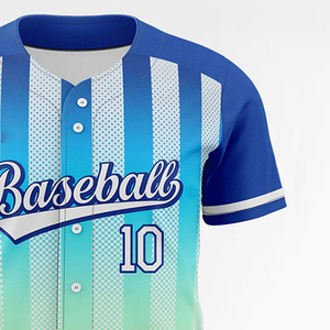 Camisetas de Béisbol de Diseño Moderno para Mujer, Calidad Premium, Sublimadas, Blancas y Azul Cielo a Rayas, Servicio OEM - Product Image 6