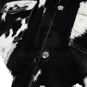 Veste en cuir de vachette pour homme, hiver, logo sur le devant, écologique, respirante, décontractée, pour les voyages et les activités de plein air - Product Image 6