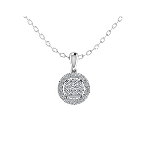 Conjunto de Diamantes de Corte Redondo en Racimo de Moda, Colgante de 0.40 Ct F-G, Diamante Cultivado en Laboratorio en Platino, para Bodas, Compromisos y Fiestas - Product Image 3