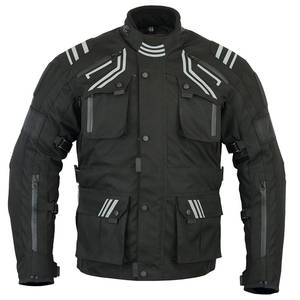 Veste imperméable Cordura de moto de course de haute qualité couleur unie haut de gamme avec manches longues disponible en taille XL - Product Image 5