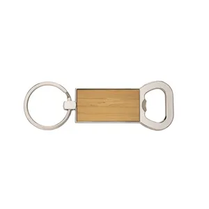 23901 Portachiavi Personalizzato in Metallo e Bambù con Apribottiglie, Moschettoni e Gadget Promozionali - Product Image 4