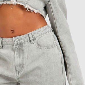 Pantalones vaqueros acampanados de pierna ancha para mujer de calidad superior Pantalones vaqueros transpirables de algodón con cremallera Fly Denim Casual Botón Bolsillo Tallas grandes Invierno - Product Image 4