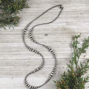 สเตอร์ลิงเงินทิศตะวันตกเฉียงใต้ไข่มุกจบการศึกษา Boho ลูกปัดสร้อยคอทำด้วยมือเครื่องประดับเงินออกซิไดซ์ตะวันตกสำหรับผู้หญิง - Product Image 6