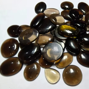 Piedras Preciosas de Cuarzo Ahumado Negro Natural, Corte Ovalado, Tamaño Libre, Cabujón Suelto para Joyería - Product Image 2