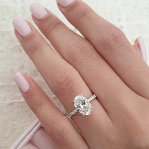 แหวนเพชรโมอิส2.80วงแหวนแต่งงานที่หรูหราและเป็นประกายทำจากเงินสเตอริง925 - Product Image 3