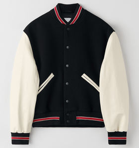 <b>Vintage</b> <b>Jacket</b> Customized Logo Embroidery Varsity <b>Jacket</b> Winter Wool / Leather Bomber Letterman Baseball <b>Jacket</b> For Men - Product Image 6