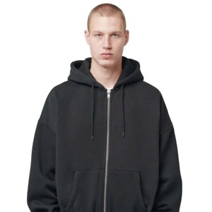 Sweats à capuche personnalisés en molleton éponge avec broderie 3D en gros 100% coton vierge solide fermeture éclair US sweats à capuche décontracté Streetwear sweats à capuche zippés - Product Image 5