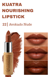 ลิปสติก KUATRA Avocado Nude เบอร์ 22 สีธรรมชาติ ผสมน้ำมันมะกอกและเชียบัตเตอร์ บรรจุภัณฑ์ไม้ไผ่รักษ์โลก - Product Image 5