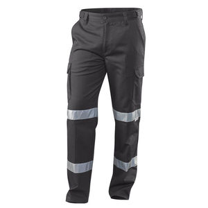 Pantalons de travail cargo noirs réfléchissants pour hommes 2025, vêtements de travail de construction, automne, construction, pantalon de sécurité réfléchissant contrasté - Product Image 3