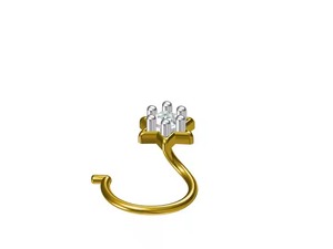 เพิ่มความงามตามธรรมชาติแบบดั้งเดิมให้กับเข็มจมูกที่ทันสมัย18K สำหรับผู้หญิงเครื่องประดับที่หรูหราในสีทองและเพชรสำหรับทุกวัน - Product Image 4
