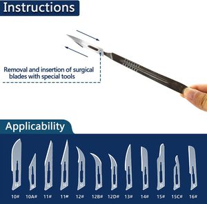Manche de scalpel chirurgical médical de qualité supérieure, alimentation manuelle, acier inoxydable, base pour utilisation chirurgicale - Product Image 6