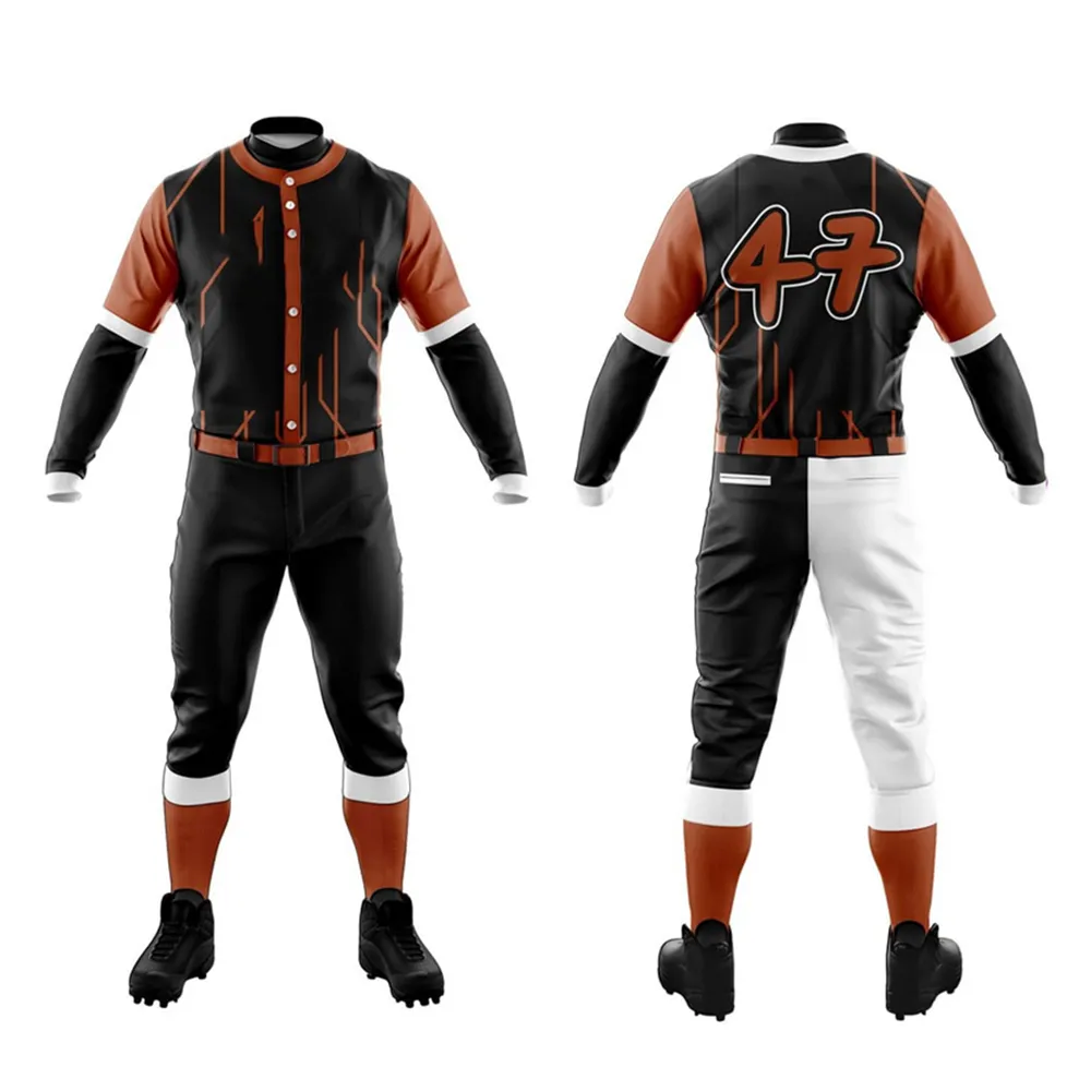 Wholesale new arrival Soft Fabric Polyester new style mens wear Sports Wear Baseball Uniform with customization and colors