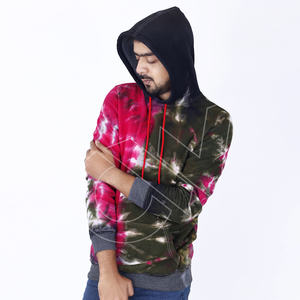 Sudaderas con Capucha de Forro Polar de Poliéster/Algodón, Tie Dye, de Invierno, Nuevas, de Alta Calidad, Personalizadas OEM para Hombre - Product Image 4