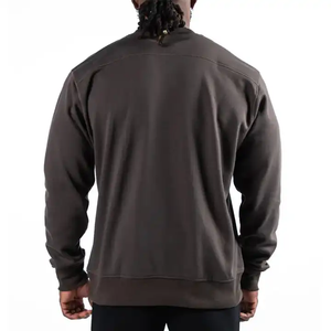 Sweat-shirt à col rond en molleton de haute qualité personnalisé, lourd, pour homme, sweat-shirt à capuche - Product Image 4