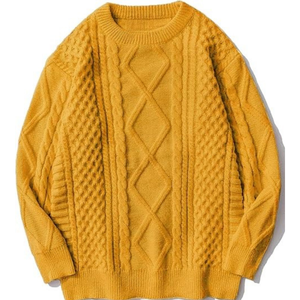 Pull-over pour hommes Pull-over tricoté en coton OEM Logo personnalisé Tricots de mode Approvisionnement en gros en vrac - Product Image 5