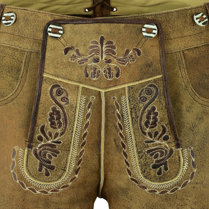 Kurz lederhose หนังแท้พร้อมโลโก้ที่กำหนดเองสำหรับผู้ชาย - Product Image 2