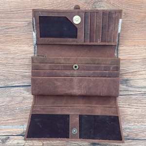 สไตล์ผมบนซ่อนขนหนังกระเป๋าสตางค์ผู้หญิงวัวพิมพ์หนังคลัทช์ผู้หญิงกระเป๋าสตางค์จริงวัวผิวพิมพ์ของขวัญสําหรับเธอ - Product Image 6