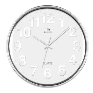 Justaminute <b>Wall</b> <b>Clock</b> 35.5Cm White Quartz <b>Silent</b> Movement - Product Image 2