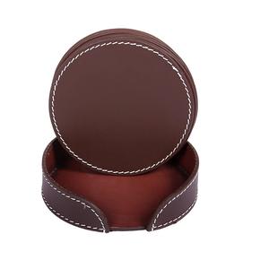 Newly and Round Leather Coaster Specially Design Most Demanding Cheap Price Use for Table Decor in Wedding Party <b>Bar</b> Restaurant - Product Image 2