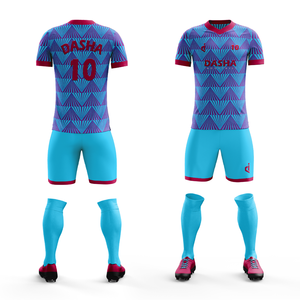 Maillot de football professionnel personnalisé pour hommes 2024, haute qualité, respirant, col en V, 100% polyester, uniforme, dernier design, sublimation OEM - Product Image 4