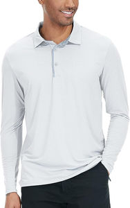 Hommes UPF50 Golf pour polos Logo personnalisé Léger Séchage rapide Athlétique Décontracté Voyage Performance Col 100% Coton Solide - Product Image 4