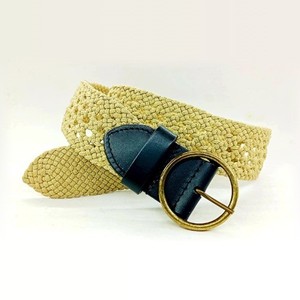 Cinturón de Cuero Trenzado y Tejido a Mano, Ancho y Largo Personalizables, Hebilla de Aleación de Moda, Diseño de Lujo, Venta Directa al Por Mayor - Product Image 2