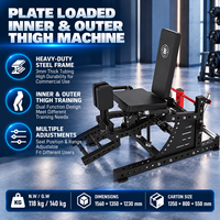 BN Plate Loaded Inner & Outer Thigh Machine, Équipement Commercial d'Entraînement pour l'Abduction et l'Adduction des Hanches, pour Salles de Sport et Studios, Vente en Gros